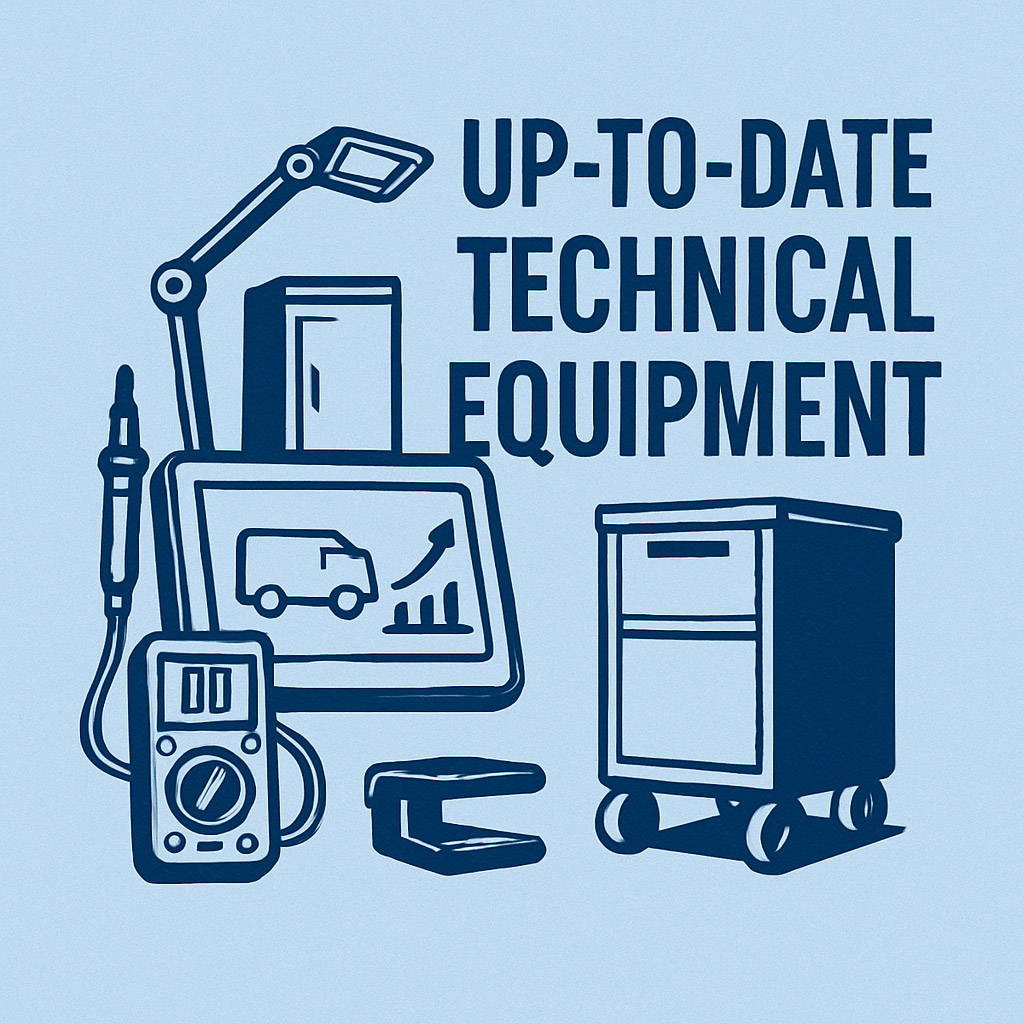 Illustrated Blue up-to-date Technical Equipment - North City Diesel